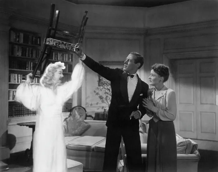 Framed Print : BLITHE SPIRIT, from left: Kay Hammond, Rex Harrison, Constance Cummings, 1945