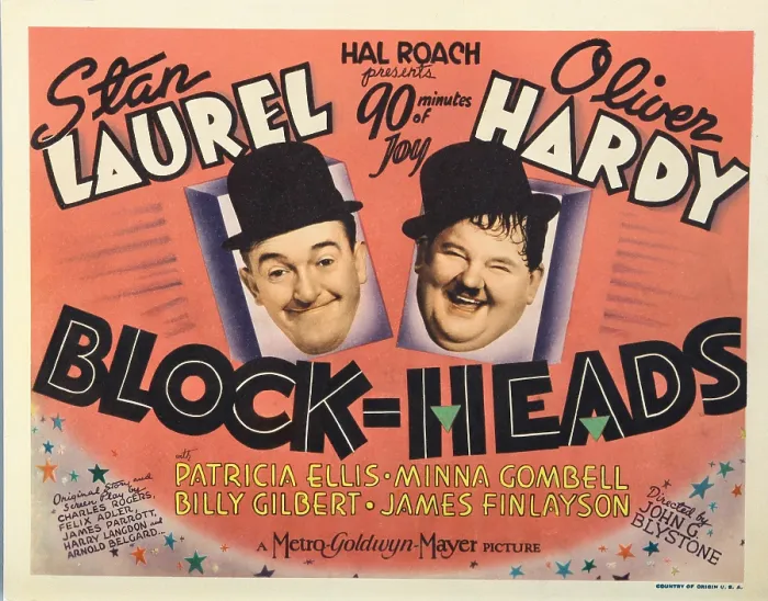 Framed Print : BLOCK-HEADS, US lobbycard, from left: Stan Laurel, Oliver Hardy, 1938