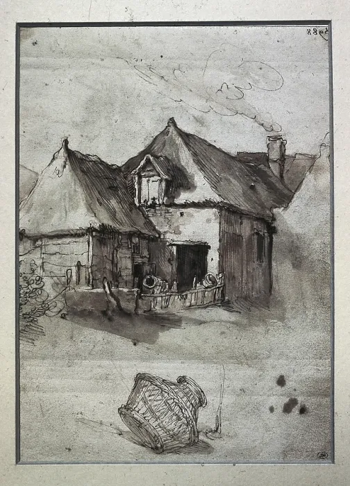 Framed Print : BLOEMAERT, Abraham (1566-1651). Cabin with wicker basket. Baroque art. Engraving. FRANCE. Paris. Louvre Museum. AISA / Everett Collection**US SALES ONLY**