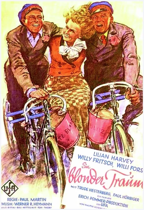 Framed Print : A BLONDE'S DREAM, from left on German poster art: Willy Fritsch, Lilian Harvey, Willi Forst, 1932 Framed Print : A BLONDE'S DREAM, from left on German poster art: Willy Fritsch, Lilian Harvey, Willi Forst, 1932