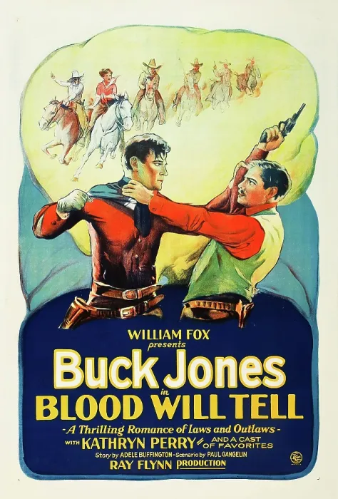 Framed Print : BLOOD WILL TELL, left: Buck Jones on poster art, 1927, TM and Copyright 20th Century Fox Film Corp. All rights reserved. / courtesy Everett Collection Framed Print : BLOOD WILL TELL, left: Buck Jones on poster art, 1927, TM and Copyright 20th Century Fox Film Corp. All rights reserved. / courtesy Everett Collection