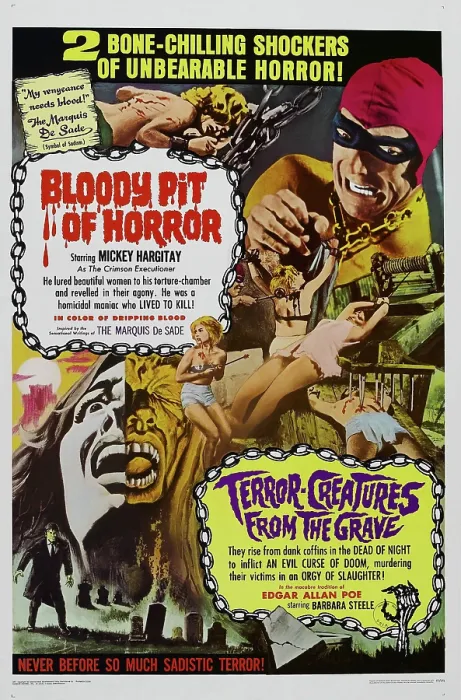 Framed Print : BLOODY PIT OF HORROR, TERROR-CREATURES FROM THE GRAVE, US Poster, 1965 Framed Print : BLOODY PIT OF HORROR, TERROR-CREATURES FROM THE GRAVE, US Poster, 1965