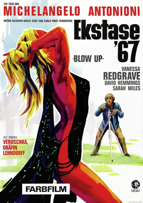 Framed Print : BLOWUP, (aka BLOW UP, aka BLOW-UP), far right: David Hemmings on German poster art, 1966 Framed Print : BLOWUP, (aka BLOW UP, aka BLOW-UP), far right: David Hemmings on German poster art, 1966