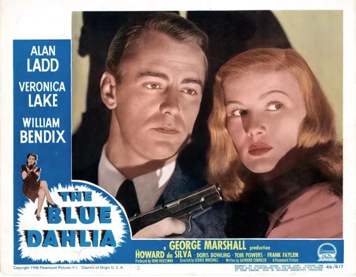 Framed Print : THE BLUE DAHLIA, poster, Alan Ladd, Veronica Lake, 1946 Framed Print : THE BLUE DAHLIA, poster, Alan Ladd, Veronica Lake, 1946