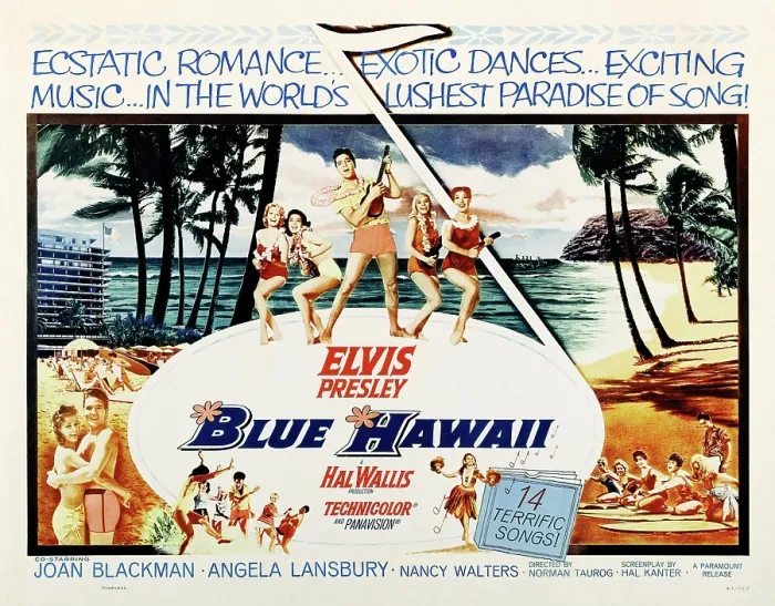 Framed Print : BLUE HAWAII, top center and lower second from left: Elvis Presley, 1961