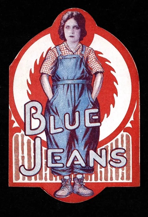 Framed Print : BLUE JEANS, Viola Dana, 1917