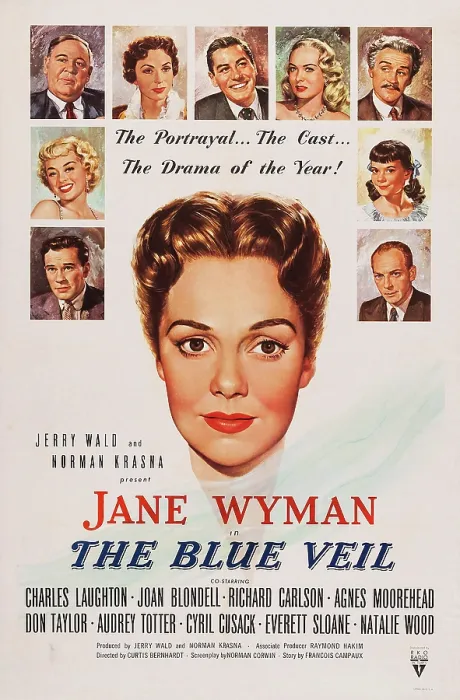 Framed Print : THE BLUE VEIL, US poster art, clockwise from left: Richard Carlson, Joan Blondell, Charles Laughton, Agnes Moorehead, Don Taylor, Audrey Totter, Cyril Cusack, Natalie Wood