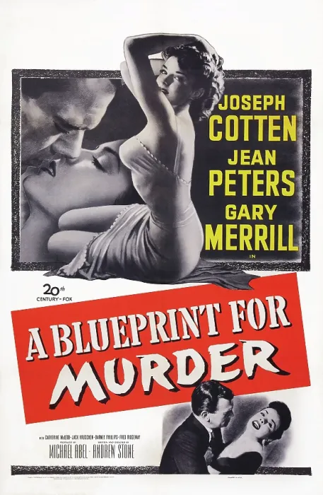 Framed Print : A BLUEPRINT FOR MURDER, US poster art, Joseph Cotten, Jean Peters, 1953, TM and Copyright 20th Century Fox Film Corp. All rights reserved. / courtesy Everett Collection