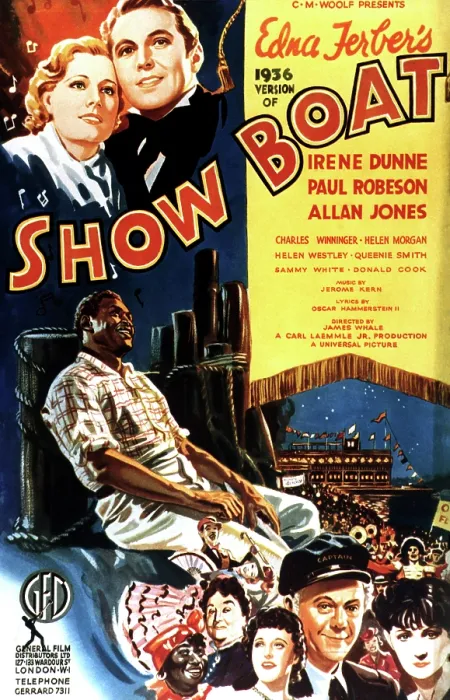 Framed Print : SHOW BOAT, top from left: Irene Dunne, Allan Jones, Paul Robeson (center), bottom from left: Helen Westley, Helen Morgan, Charles Winninger, 1936