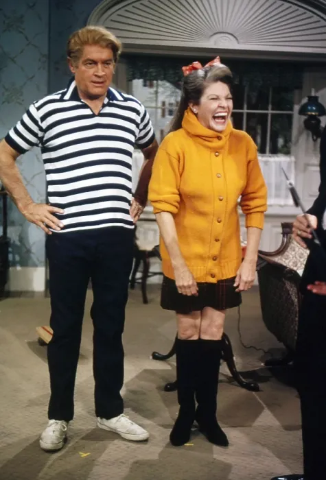Framed Print : THE BOB HOPE SHOW, from left: Bob Hope, Martha Raye, (aired December 18, 1964), 1950-1979