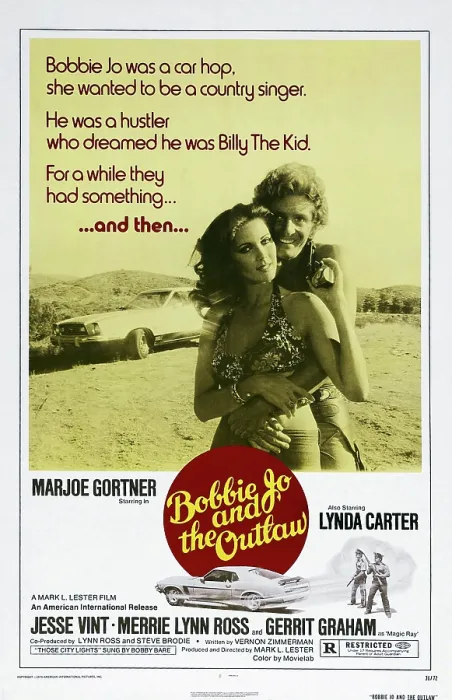 Framed Print : BOBBIE JO AND THE OUTLAW, US poster, from left: Lynda Carter, Marjoe Gortner, 1976