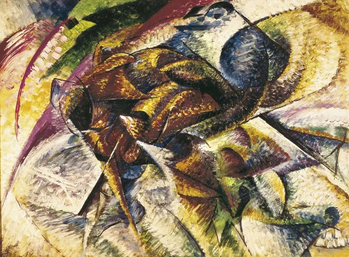 Framed Print : BOCCIONI, Umberto (1882-1916). Dynamism of a Cyclist. Futurism. Oil on canvas. ITALY. Venice. Peggy Guggenheim Collection. AISA / Everett Collection**US SALES ONLY** Framed Print : BOCCIONI, Umberto (1882-1916). Dynamism of a Cyclist. Futurism. Oil on canvas. ITALY. Venice. Peggy Guggenheim Collection. AISA / Everett Collection**US SALES ONLY**
