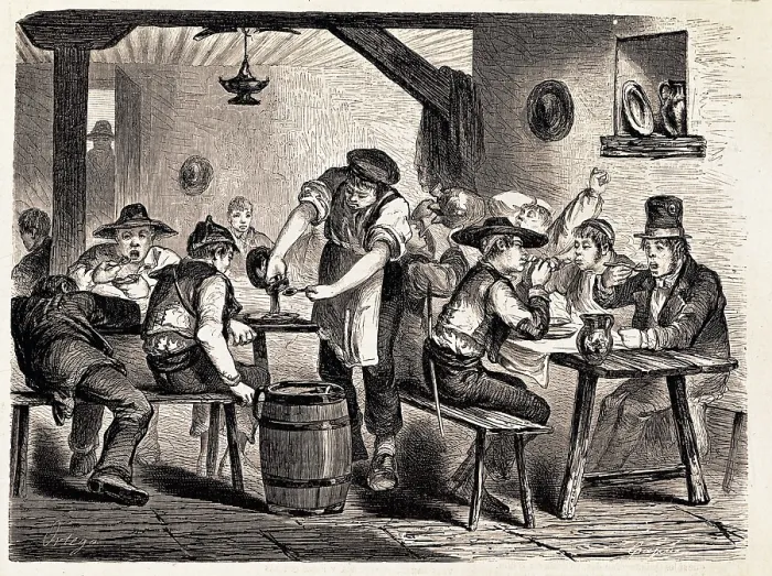 Framed Print : Un bodegon de Madrid a las doce del dia. A doce cuartos el cubierto! (A tavern in Madrid at noon. Twelve cuartos (coins) cover charge) Framed Print : Un bodegon de Madrid a las doce del dia. A doce cuartos el cubierto! (A tavern in Madrid at noon. Twelve cuartos (coins) cover charge)