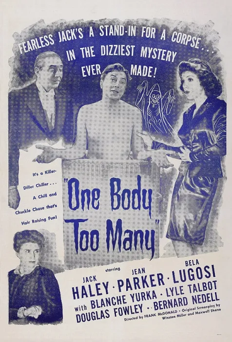Framed Print : ONE BODY TOO MANY, US poster art, from left: Bela Lugosi, Jack Haley, Jean Parker, 1944
