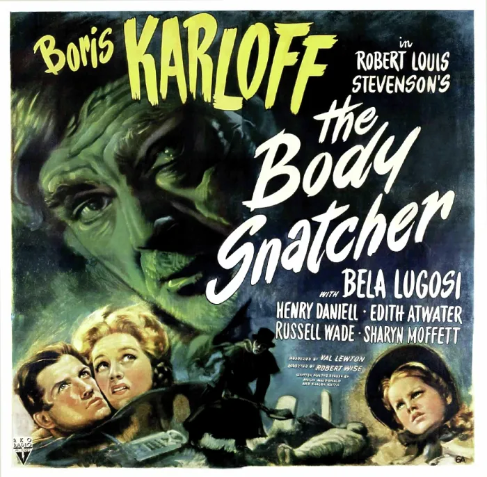 Framed Print : THE BODY SNATCHER, Boris Karloff (top), Sharyn Moffett (bottom, right), 1945