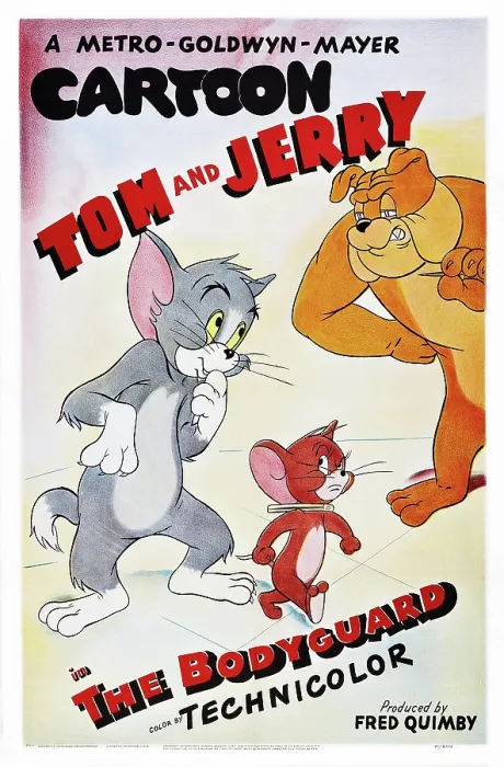 Framed Print : THE BODYGUARD, US poster art, Tom and Jerry (left and center), 1944
