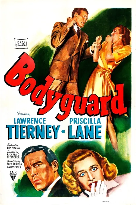 Framed Print : BODYGUARD, US poster, Lawrence Tierney, Priscilla Lane, 1948