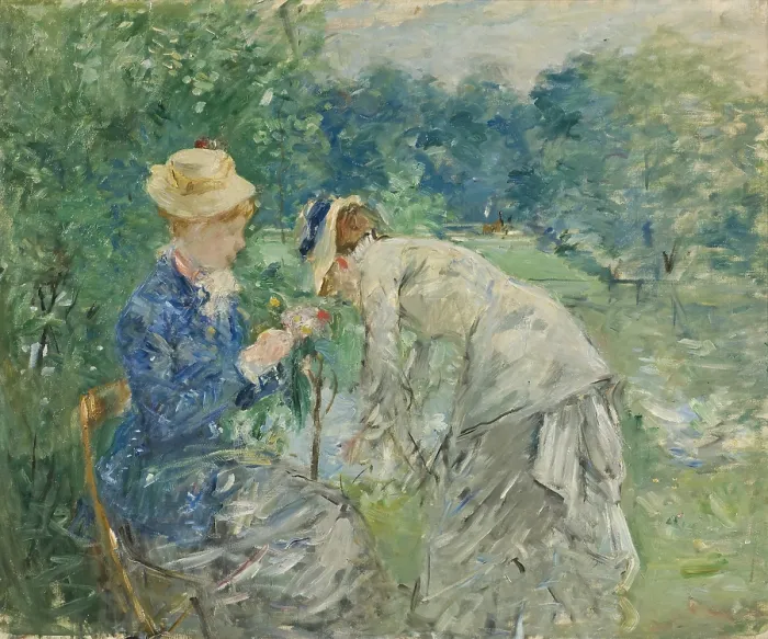 Framed Print : In the Bois de Boulog, 1875-1880, by Berthe Morisot, 1841-1895, French impressionism, oil on canvas Framed Print : In the Bois de Boulog, 1875-1880, by Berthe Morisot, 1841-1895, French impressionism, oil on canvas