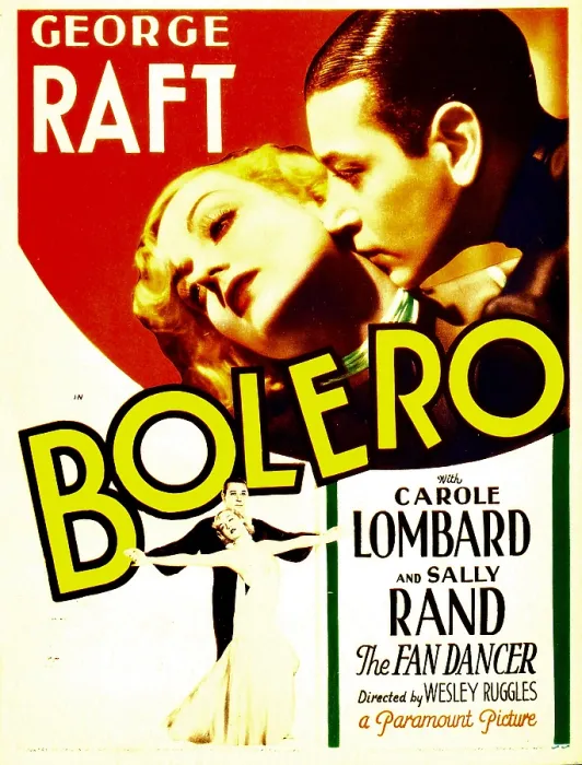 Framed Print : BOLERO, top from left: Carole Lombard, George Raft on midget window card, 1934