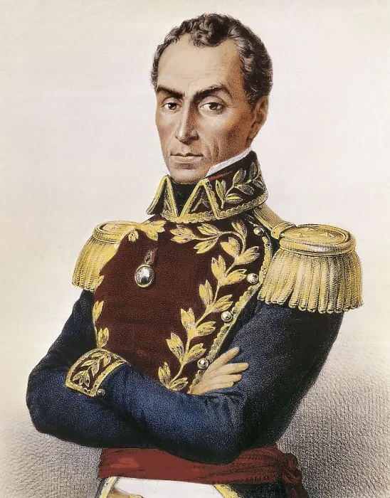 Framed Print : BOLIVAR, Simn (1783-1830). Litography. FRANCE. Paris. National Library. AISA / Everett Collection**US SALES ONLY**