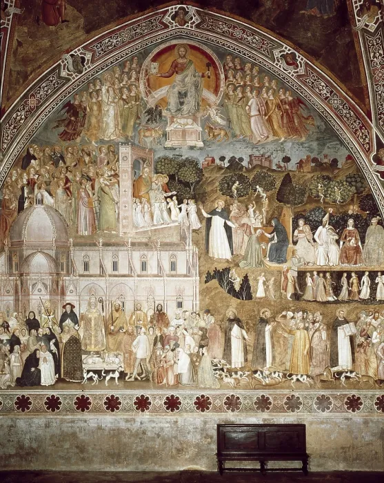 Framed Print : BONAIUTO DA FIRENZE, Andrea (1346-1379). Spanish Chapel. The Active and Triumphant Church. 1365-1368. ITALY. Florence