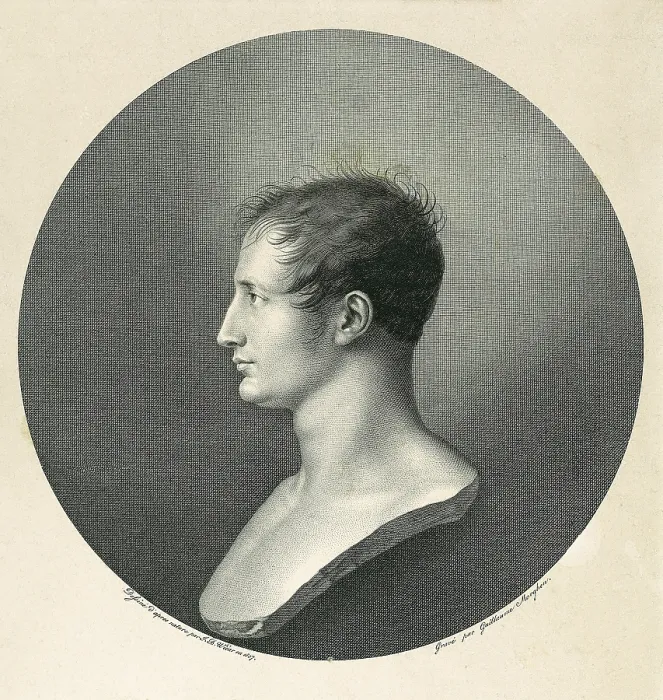 Framed Print : BONAPARTE, Joseph (1768-1844). King of Naples (1806-1808) and Spain (1808-1813). Roman style portrait (1807). Etching. SPAIN. Madrid. Museo de Historia