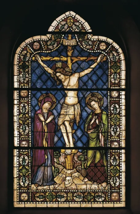 Framed Print : BONINOGiovanni da (14th c.). Crucifixion. 1325-1334. Gothic art. Glass window. ITALY. Perugia. Galleria Nazionale dell'Umbria (National Gallery of Umbria)