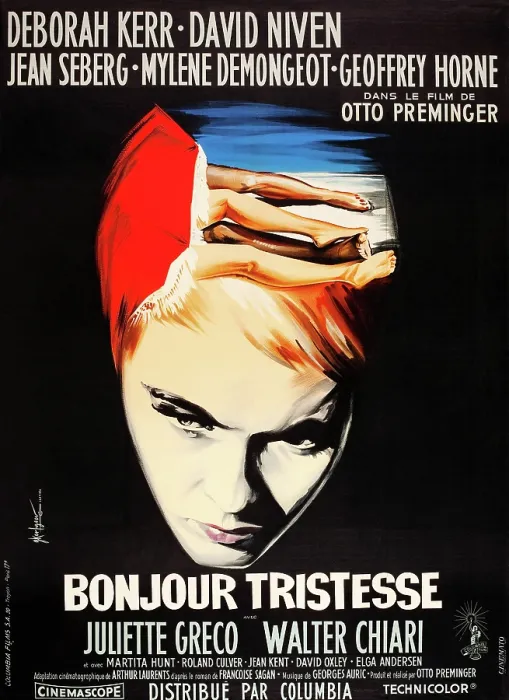 Framed Print : BONJOUR TRISTESSE, French poster art, Jean Seberg, 1958 Framed Print : BONJOUR TRISTESSE, French poster art, Jean Seberg, 1958