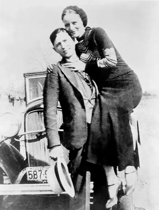 Framed Print : Bonnie and Clyde during their 21 month crime spree of robbery and police murders, in Texas, Oklahoma, New Mexico, and Missouri Framed Print : Bonnie and Clyde during their 21 month crime spree of robbery and police murders, in Texas, Oklahoma, New Mexico, and Missouri