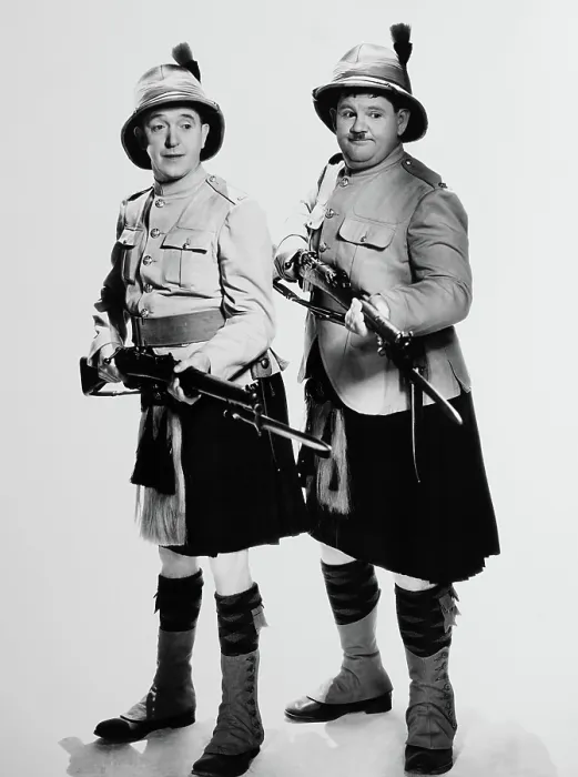 Framed Print : BONNIE SCOTLAND, from left: Stan Laurel, Oliver Hardy, 1935