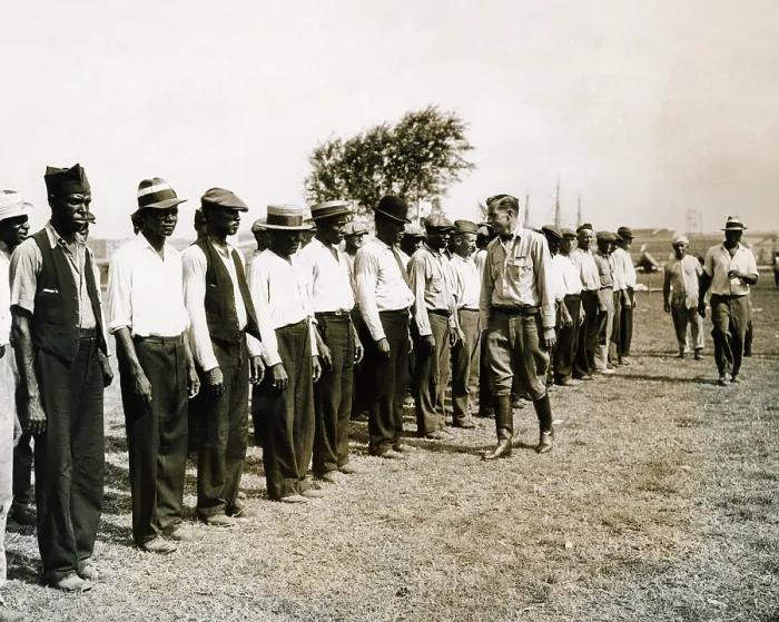 Framed Print : Bonus Army begins its daily drill. Walter W. Waters, the Commander of the Anacostia Flats encampment, directs military drill and exercise