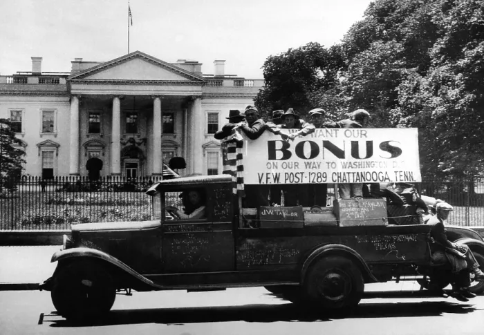 Framed Print : Bonus Army Veterans from Chattanooga, parade past White House in a truck. May 18, 1932. (CSU_ALPHA_1776) CSU Archives / Everett Collection Framed Print : Bonus Army Veterans from Chattanooga, parade past White House in a truck. May 18, 1932. (CSU_ALPHA_1776) CSU Archives / Everett Collection