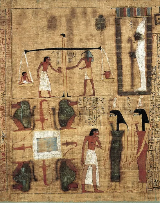 Framed Print : The Book of the Dead. 1070 -945 BC. God Thoth weighting the soul of the deceased. Old Egyptian documents collection on magical and religious topics Framed Print : The Book of the Dead. 1070 -945 BC. God Thoth weighting the soul of the deceased. Old Egyptian documents collection on magical and religious topics