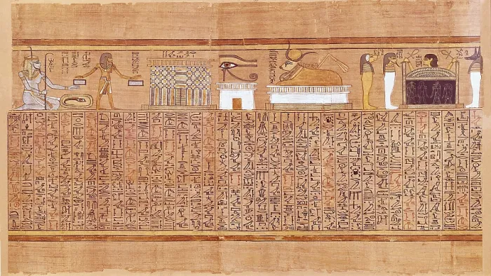 Framed Print : Book of the Dead or Papyrus of Any. ca. 1275 BC. 19th Dinasty