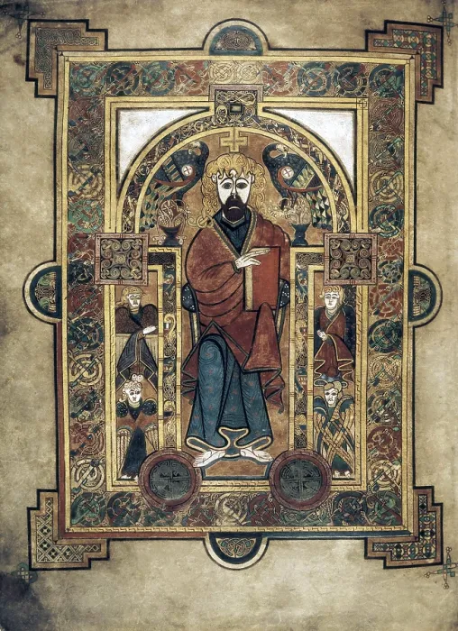 Framed Print : Book of Kells. 8th-9th c. Saint Matthews. Anglo-Irish art. Miniature Painting. IRELAND. Dublin. Trinity College Library. Proc: IRELAND. LEINSTER. Kells Framed Print : Book of Kells. 8th-9th c. Saint Matthews. Anglo-Irish art. Miniature Painting. IRELAND. Dublin. Trinity College Library. Proc: IRELAND. LEINSTER. Kells