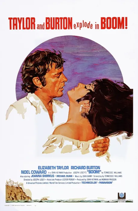 Framed Print : BOOM!, US poster, Richard Burton, Elizabeth Taylor, 1968