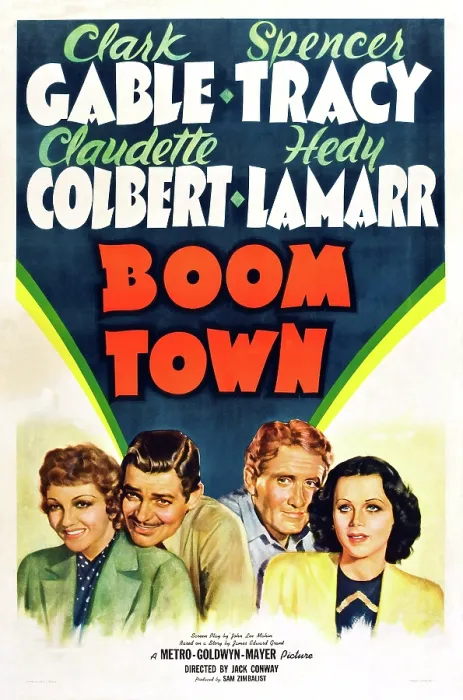 Framed Print : BOOM TOWN, US poster art, from left: Claudette Colbert, Clark Gable, Spencer Tracy, Hedy Lamrr, 1940 Framed Print : BOOM TOWN, US poster art, from left: Claudette Colbert, Clark Gable, Spencer Tracy, Hedy Lamrr, 1940