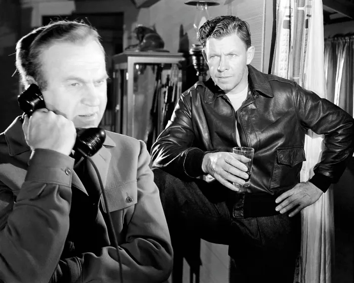 Framed Print : BORDER INCIDENT, from left: Howard DaSilva, George Murphy, 1949