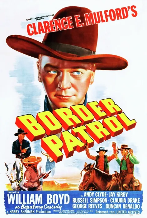 Framed Print : BORDER PATROL, US poster art, William Boyd, 1943 Framed Print : BORDER PATROL, US poster art, William Boyd, 1943