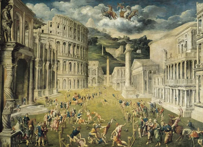 Framed Print : BORDONE, Paris (1500-1571). Gladiators Fighting. ca. 1560. Renaissance art. Cinquecento. Oil on canvas. AUSTRIA. Vienna. Kunsthistorisches Museum Vienna (Museum of Art History) Framed Print : BORDONE, Paris (1500-1571). Gladiators Fighting. ca. 1560. Renaissance art. Cinquecento. Oil on canvas. AUSTRIA. Vienna. Kunsthistorisches Museum Vienna (Museum of Art History)