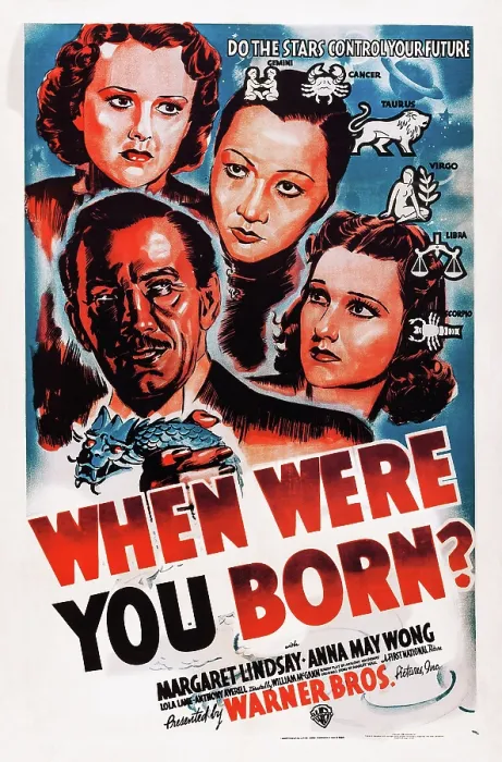 Framed Print : WHEN WERE YOU BORN, US poster art, clockwise from top left: Margaret Lindsay, Anna May Wong, Lola Lane, James Stephenson, 1938