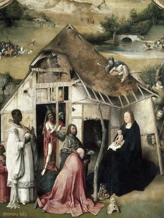 Framed Print : Bosch, Hieronymus Van Aeken, called (1450-1516). The Adoration of the Magi. 1511. The Adoration of the Magi, representation of the central panel. Flemish art. Oil on wood. SPAIN Framed Print : Bosch, Hieronymus Van Aeken, called (1450-1516). The Adoration of the Magi. 1511. The Adoration of the Magi, representation of the central panel. Flemish art. Oil on wood. SPAIN