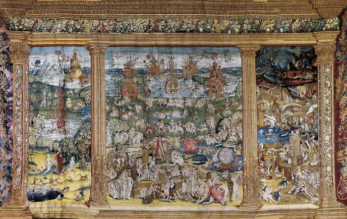 Framed Print : Bosch, Hieronymus Van Aeken, called (1450-1516). The paradise, the purgatory and the hell. 16th c. SPAIN. San Lorenzo de El Escorial
