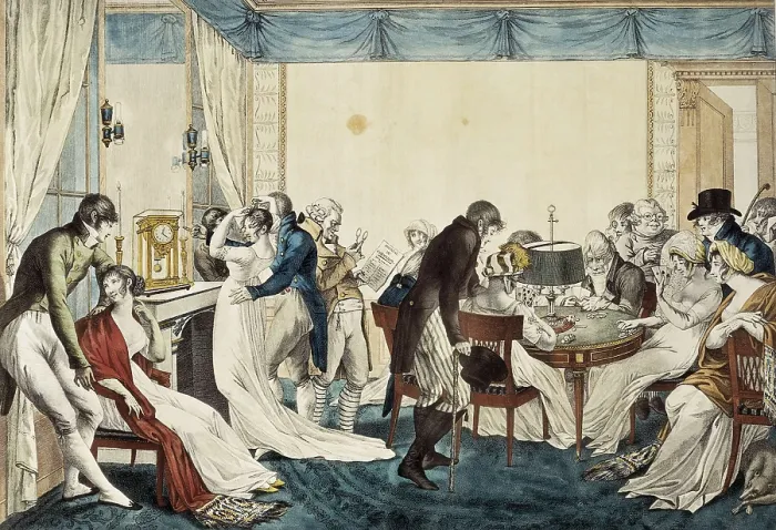 Framed Print : BOSIO, Jean Franois (1764-1827). La Bouillotte. 1798. Engraving. FRANCE. Paris. Muse Carnavalet (Carnavalet Museum). AISA / Everett Collection**US SALES ONLY**