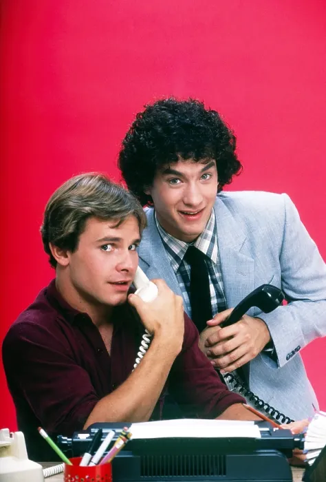 Framed Print : BOSOM BUDDIES, from left: Peter Scolari, Tom Hanks, 1980, 1980-1982 Framed Print : BOSOM BUDDIES, from left: Peter Scolari, Tom Hanks, 1980, 1980-1982