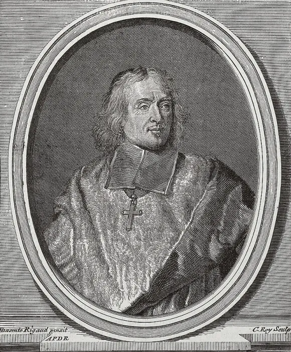 Framed Print : BOSSUET, Jacques-Bnigne (1627-1704). Portrait copy from the original of Hyacinthe Rigaud. Engraving. AISA / Everett Collection**US SALES ONLY**