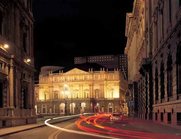 Framed Print : Botta Mario, Piermarini Giuseppe, Views of the La Scala Theater after its restoration in 2004, Milan, 2004, 21st Century, Italy, Lombardy, Milan, Teatro alla Scala
