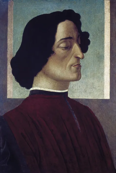 Framed Print : BOTTICELLI, Alessandro di Mariano dei Filipepi, also called Sandro (1445-1510). Giuliano de Medici. ca. 1480. Renaissance art. Quattrocento. Florentine school