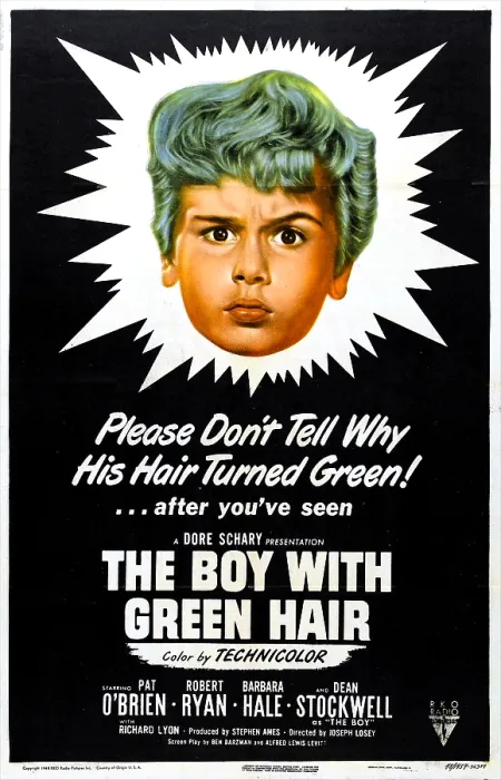 Framed Print : THE BOY WITH GREEN HAIR, US poster, Dean Stockwell, 1948