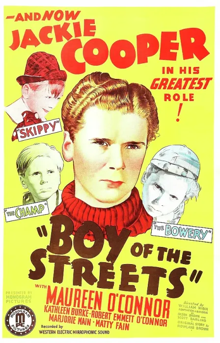 Framed Print : BOY OF THE STREETS, Jackie Cooper times 4 (images from The Champ, 1931, Skippy, 1931 and The Bowery, 1933), 1937